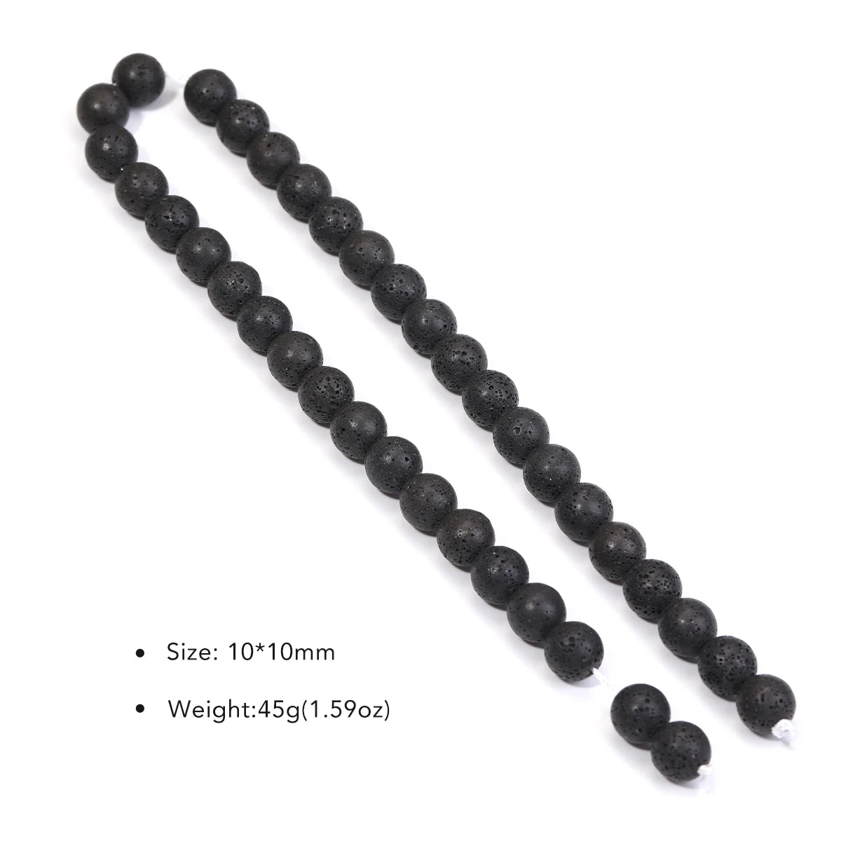 Piedras volcánicas natürliche schwarze Lava zylindrische quadratische Abacus-Steinperlen für Schmuckherstellung, DIY-Schmuck, Armbänder, handgefertigt