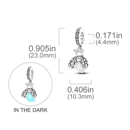 925er Sterlingsilber, original leuchtende Glühwürmchen, modische Charm-Perlen, DIY-Armband, Halskette, Verlobung, Geburtstag, Schmuck, Geschenk