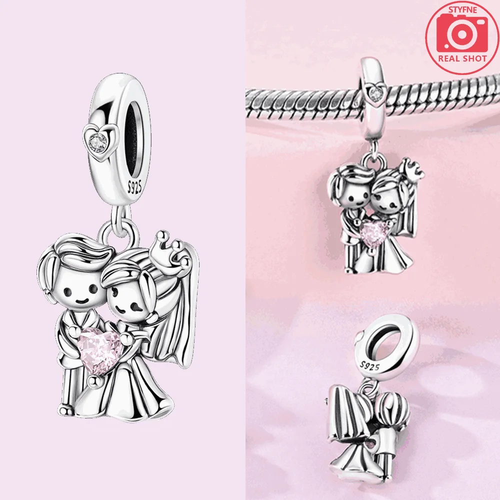S925 Silber Für Immer Liebe Mutter Familie Schwester Herz Charms Perlen Fit Original Armband Charme Diy Familie Geschenk für Frauen