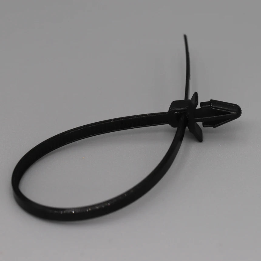 Schwarz weiß Reiß verschluss Nylon Kunststoff Loop Lock befestigen Riemen Wrap Organizer Pfeil Auto Auto geflügelt Push Mount Reiß verschluss Kabelbinder