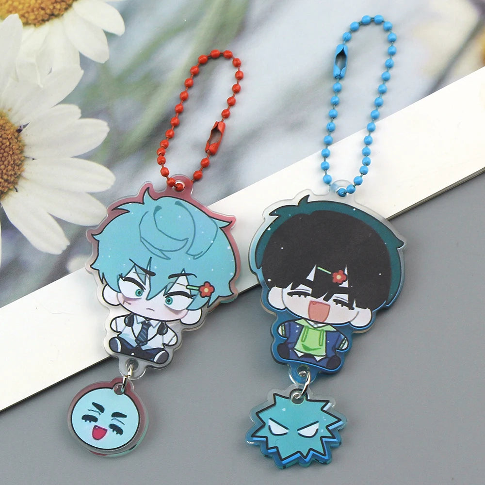 Anime Alien Stage IVAN & TILL Schlüsselanhänger Herz Schleife Handyanhänger Perlen Schlüsselanhänger Vielseitiger Rucksack Dekoration Zubehör Geschenke