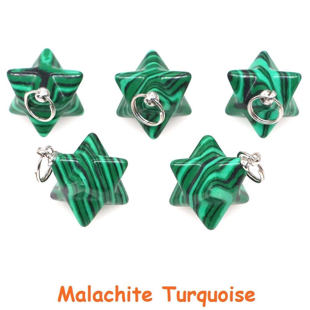 Naturstein Merkaba Stern Reiki Heilkristalle für DIY Energie Edelstein Modeschmuck Zubehör Party Home Dekoration Geschenk