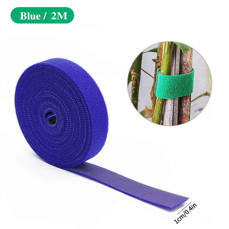 Einstellbare 100/2M Selbstklebende Pflanzen Nylon Krawatten Grüne Pflanze Verband Garten Haken Schleife Bambus Cane Wrap Unterstützung garten Liefert