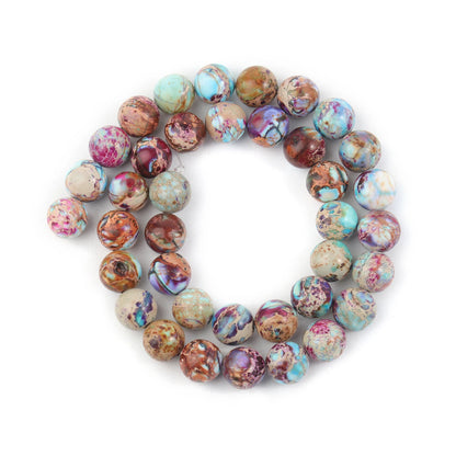 4/6/8/10mm Naturstein Meeressediment Imperial Jaspis Runde Lose Perlen für Schmuck Machen Handarbeiten diy Charms Armband 15''