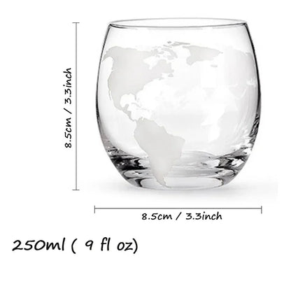 Globusförmiger Whisky-Dekanter aus Borosilikatglas mit Holzsockel, einzigartige Weinbelüfter-Flasche, Geschenk für die Dekoration zu Hause, in der Bar
