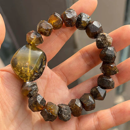 Natürliche Bernstein-Armbänder als Geschenk, einzigartige coole schwarze Perlen, original medizinischer Spezialstein, 2026, neuer Diy-Heilschmuck im Großhandel