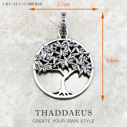 Amulett Magische Glück Symbol Baum Blume Karma Whell Sonne Vogel Schmetterling Anhänger Schmuck 925 Sterling Silber Geschenk Für Frauen Männer