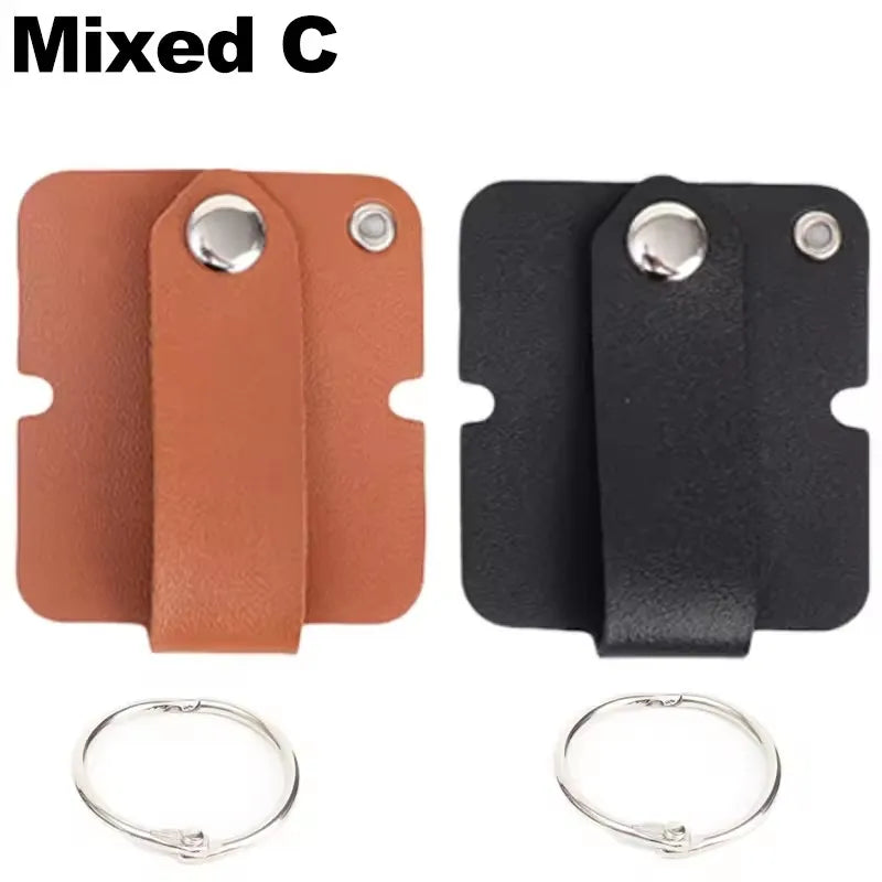 Leder-Kabelclip mit Schlüsselring, Kopfhörerkabelhalter, Schnalle, Kabelaufwicklung, Kabeldraht-Organizer für Telefon, USB-Ladegerät, Datenleitungen