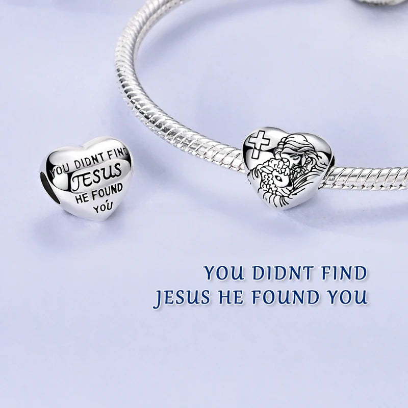 Charm Heiße Verkäufe 925 Silber Original Jesus Kreuz Charms Perlen Fit Anhänger Charm Armband Baumeln für Frauen DIY Edlen Schmuck Machen