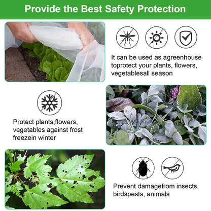 Gartennetz, 10 x 50 Fuß, ultrafeinmaschiges Gewebe, Netzschutz, Pflanzenabdeckung, Bildschirm, Gemüse, Strauch, Obst, Baum, Blumen, Insektenbarriere