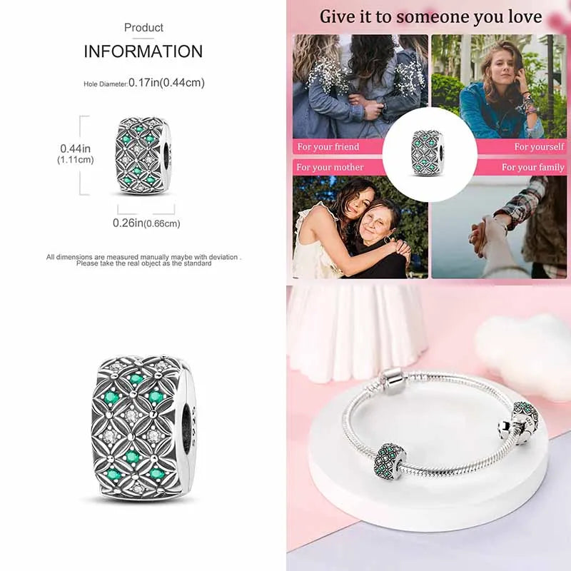 Katze Schmetterling Gänseblümchen CZ Pave Clip Charms Positionierung Schnalle 925 Sterling Silber Silikon Spacer Perlen passen Original Racelet DIY