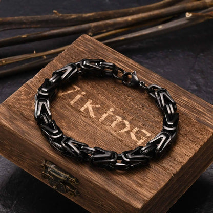 Klobige byzantinische Kettenarmbänder für Männer und Jungen, V-förmiges Edelstahl-Kettenglied-Armband, Vintage-Schmuck, Accessoires, Herrengeschenke