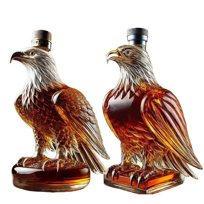 Heißer Verkauf Quadratischen/runden Boden Adler Whisky Flasche Transparent Glas Adler Schnaps Flasche Home Bar Party Dekorationen Freund geschenke
