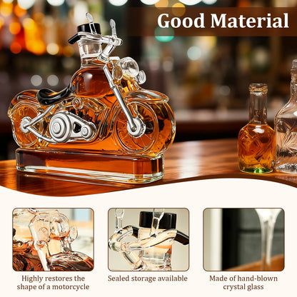 300 ml Hohes Borosilikatglas Mustang Whiskyflasche Motorrad Motorflasche V-förmige Dual Motor Whiskyflasche Bar Zubehör