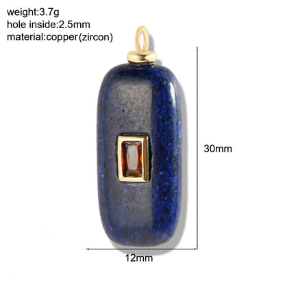Bohemian Naturstein Perle Charms Für Schmuck Machen Liefert Blau Grün Stein Zirkon Dijes Diy Ohrringe Armband Halskette