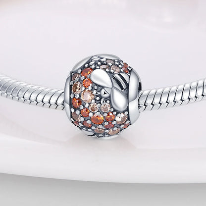 Charms-Anhänger aus 925er-Sterlingsilber mit Bienenperlen und Zirkonia, passend für DIY-Armband-Halskette, Geschenk für Sie, Colgante Plata