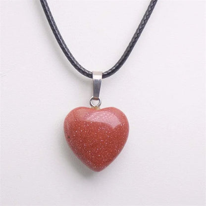 Natürliche Achate Türkise Rosa Quarz Herzform Anhänger Kristall Amethysten Heilung Edelstein Halskette Frauen Charme Männer Schmuck