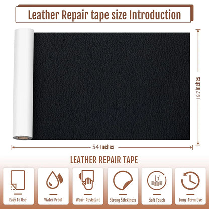 100x137cm selbst klebendes Leder Reparatur band DIY schwarz selbst klebendes Leder Reparatur band für Sofa Reparatur Patches klebrig