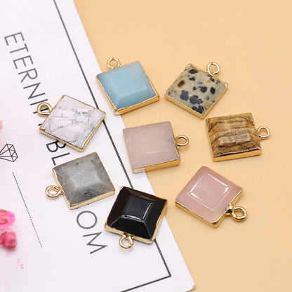 5 teile/los Natürliche Achate Anhänger Abschnitt Mix Bunte Stein Anhänger Charms für Frauen Männer, Die DIY Schmuck Halskette Zubehör