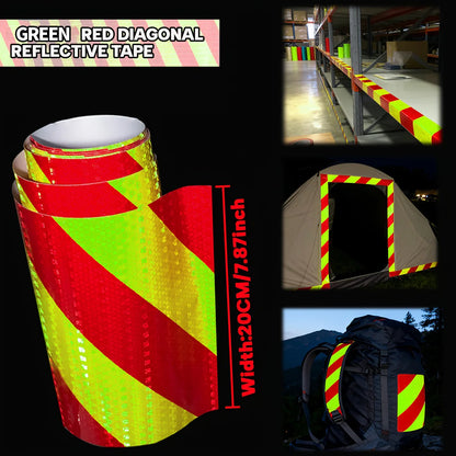 Twill Reflektierendes wasserdichtes Klebeband Linker oder rechter Reflektor Selbstklebender Sicherheitswarnaufkleber Auffälligkeit für LKW