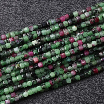 Heiße Natürliche Facettierte Stein Perle 2-3mm Kleine Quadratische Quarz Granat Glas Cube Lose Perlen Für Schmuck Machen hand Zubehör