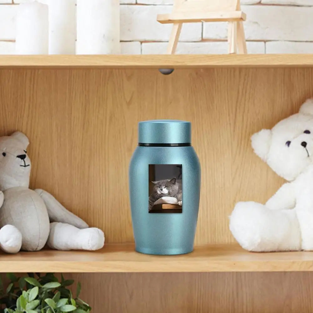 Multi-farbige Edelstahl Hund Urnen Hund Katze Vogel Maus Feuerbestattung Asche Urne Versiegelt Beerdigung Für Hunde Pet Souvenir jar 2023 Neue