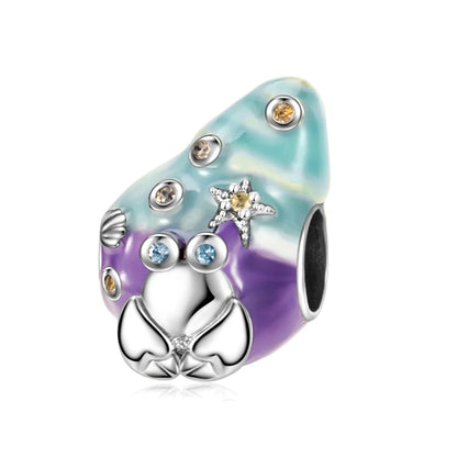 Tier-Serie, 925er-Sterlingsilber, Qualle, Pfau, Schildkröte, Kaninchen, Frosch, Charm, passend für DIY-Armbänder, Halsketten, Geschenke für Kinder
