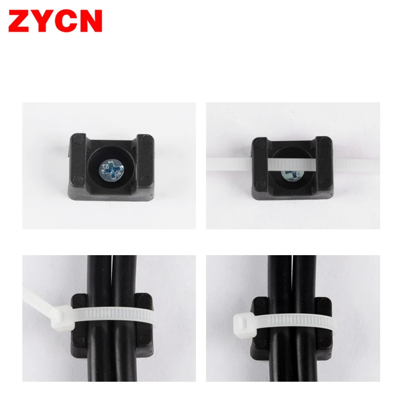 50/100pcs Kabelbinder halterungen Sitz fester Sitz Draht wallens attel Typ Kunststoff halter weiß schwarz stm HC-2 HC-4 Datenleitung wickler