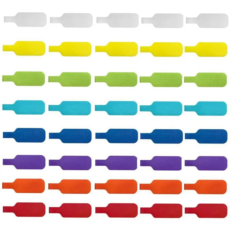 8–24 farbige Kabeletiketten, Kabelbinder, wiederverwendbar, mit beschreibbarem Etikett, Kabeletiketten, Kabel- und Kabeletiketten, einfache Identifizierung