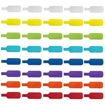 8–24 farbige Kabeletiketten, Kabelbinder, wiederverwendbar, mit beschreibbarem Etikett, Kabeletiketten, Kabel- und Kabeletiketten, einfache Identifizierung