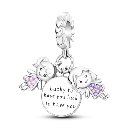 Charm-Perle aus 925er-Sterlingsilber, Mutter-Geschenk, Mutter, Liebe, glückliche Familie, baumelnd, passend für Original-Armreif, Halskette, DIY-Schmuck