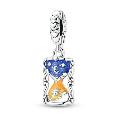 Malerei Kunst 925 Sterling Silber Verträumter Sternenhimmel Künstler Zeichenbrett Pinsel Schnur Fit DIY Armband Halskette Galerie Geschenke