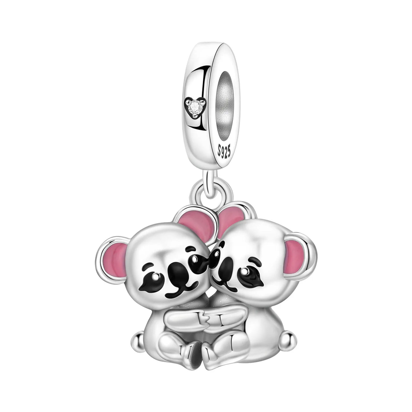 Exquisiter 925 Sterling Silber Panda Chamäleon Waschbär, Koi Welpen Tier-Anhänger Passend für DIY Armband Halskette Premium Party Geschenke