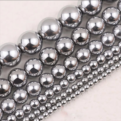 A+ Naturstein, nicht magnetisch, Hämatit, rund, lose Distanzperlen für Schmuckherstellung, DIY-Perlen, Armband, Halskette 2, 3, 4, 6, 8, 10 mm