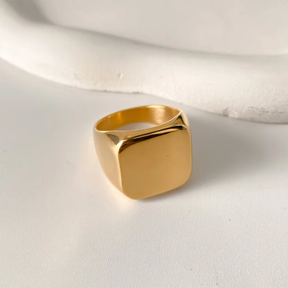 ELANDIS Modeschmuck, quadratische Edelstahlringe für Herren, Accessoires, Jahrestag, Hochzeit, Party, Geschenk, trendige geometrische Ringe