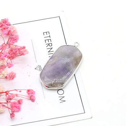 Natürliche Amethysten Anhänger Charms Natürliche Lila Quarz Kristall Stecker Für Heilung Pendel Schmuck Ohrring Halskette Herstellung