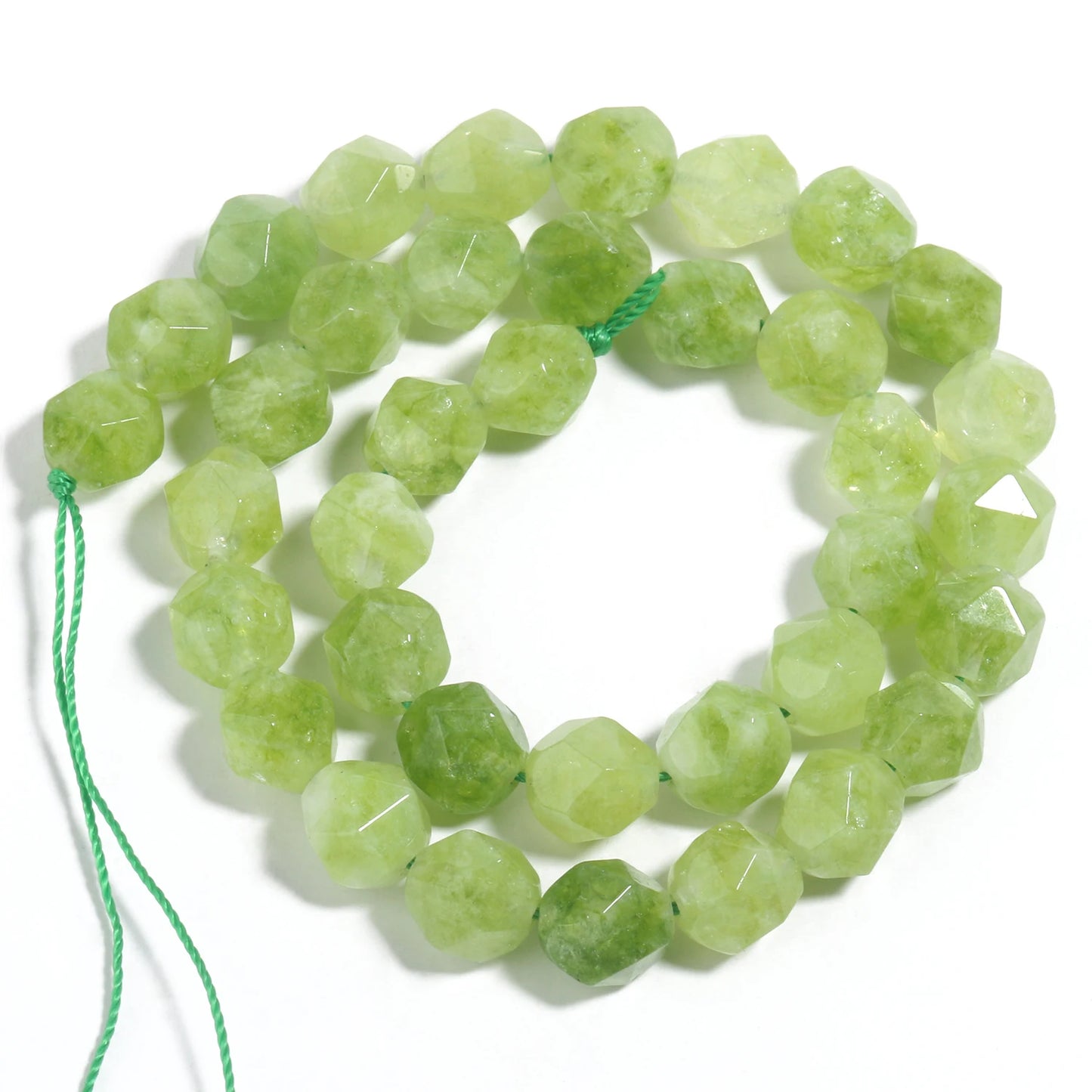 Facettierte Peridot-Steinperlen, grüner Olivin, lose August-Geburtssteinperlen für Schmuckherstellung, DIY-Armband-Zubehör, 6, 8, 10 mm