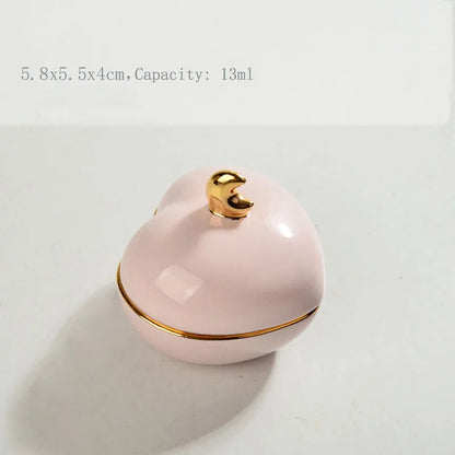 Love Pet Urn, Ceramic, Cat, Dog, Memorial Casket, Funeral Supplies, 13 ml Capacity, Red, Pink, Sealed, Multi-Purpose