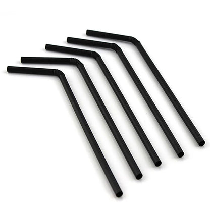 50-3000PCS Mehrfarbige Trinkhalme rietjes Milch Tee Bar Party Hochzeit Küche Home Zubehör Getränke Schwarz Stroh Großhandel