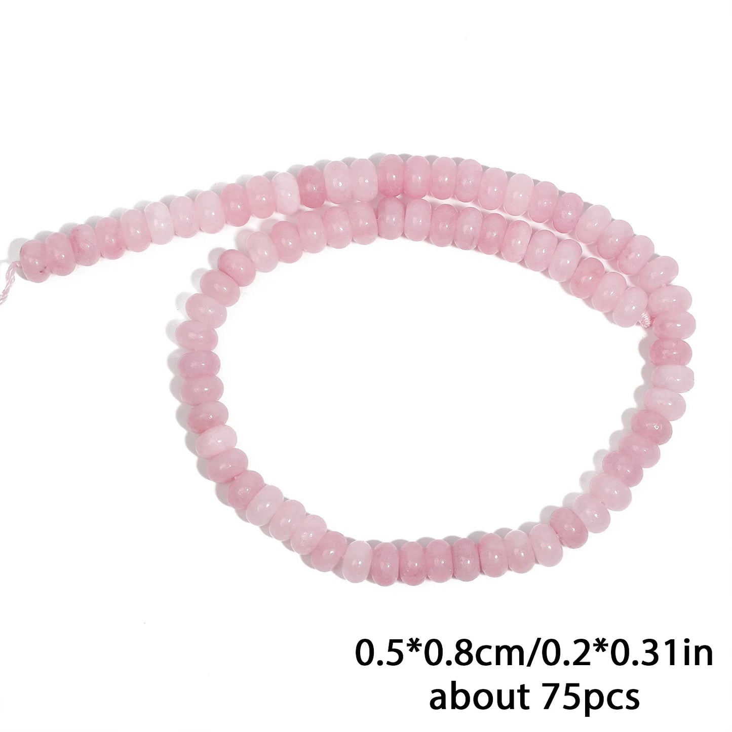 5x8mm Natürliche Abacus Rondelle Jade Quarz Perlen Stein Flache Runde DIY Charms Armbänder Lose Perlen Für Schmuck Machen liefert