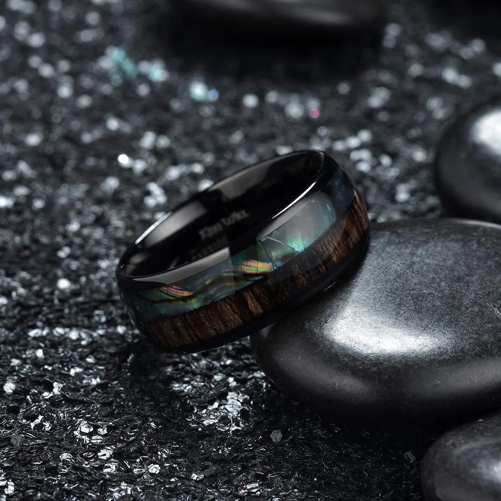 Mode Wikinger Baum des Lebens Edelstahl Abalone Muschel ringe für Männer Odin Norse Wikinger Runen ringe Retro Amulett Schmuck Geschenk