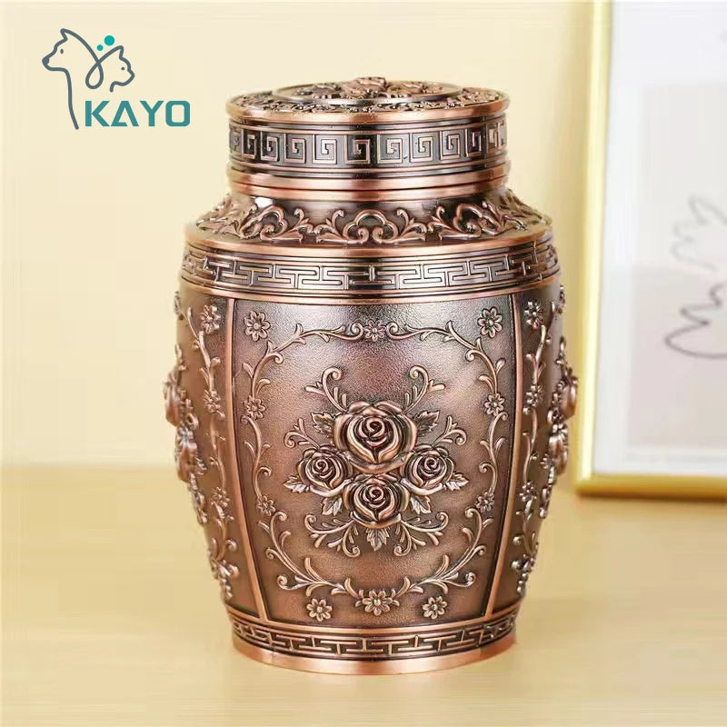Container for ashes, coffin box, urns for human ashes, pet memorial keepsake, metal urns, urns for cremation, urns for small animals, burial