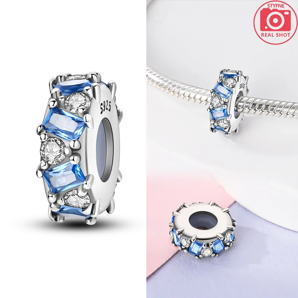 Neue Charms-Perle aus 925er-Sterlingsilber, rosa Schmetterling, leuchtende Glühwürmchen, baumelnd, passend für Armreifen, Halskette, DIY-Schmuck, Frauen-Geschenk