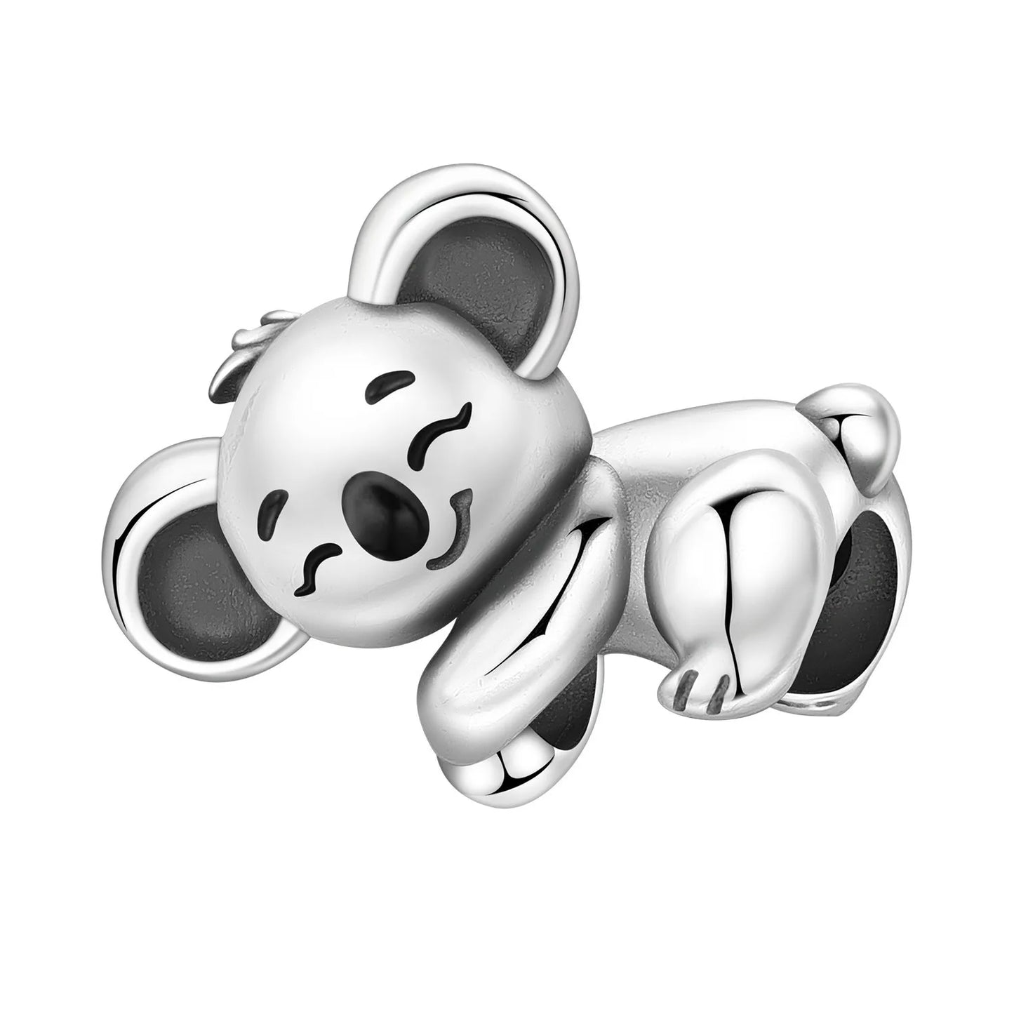 Funkelnde Edelsteinperlen aus 925er-Sterlingsilber mit eingelegten Edelsteinen und baumelnder Charm mit unendlichem Knoten, passend für Schlangenarmband, Boutique-Halskette, schönes Geschenk