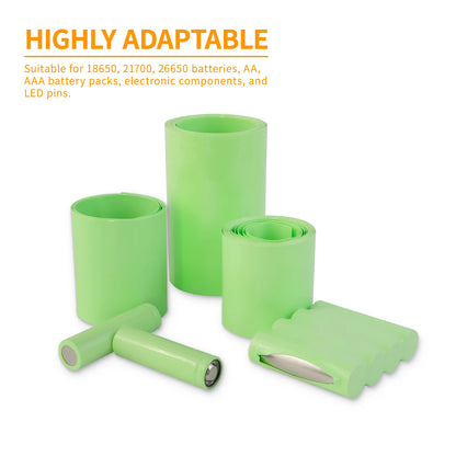 10M 18650 Lithium-Batterie-Schrumpfschlauch, Breite 17mm ~ 130mm, PVC-Wärmeschrumpfschlauch, Batteriepack-Isolierung, Kabelschutz, Schlauchfolie