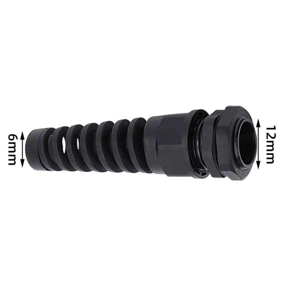 2 Stück schwarz wasserdichte Kabel verschraubung Anti-Biegung pg7 Kunststoff verbindung m12 m16 m20 Nylon torsion sichere Verbindung pg9 Kabel befestigungs verschraubungen