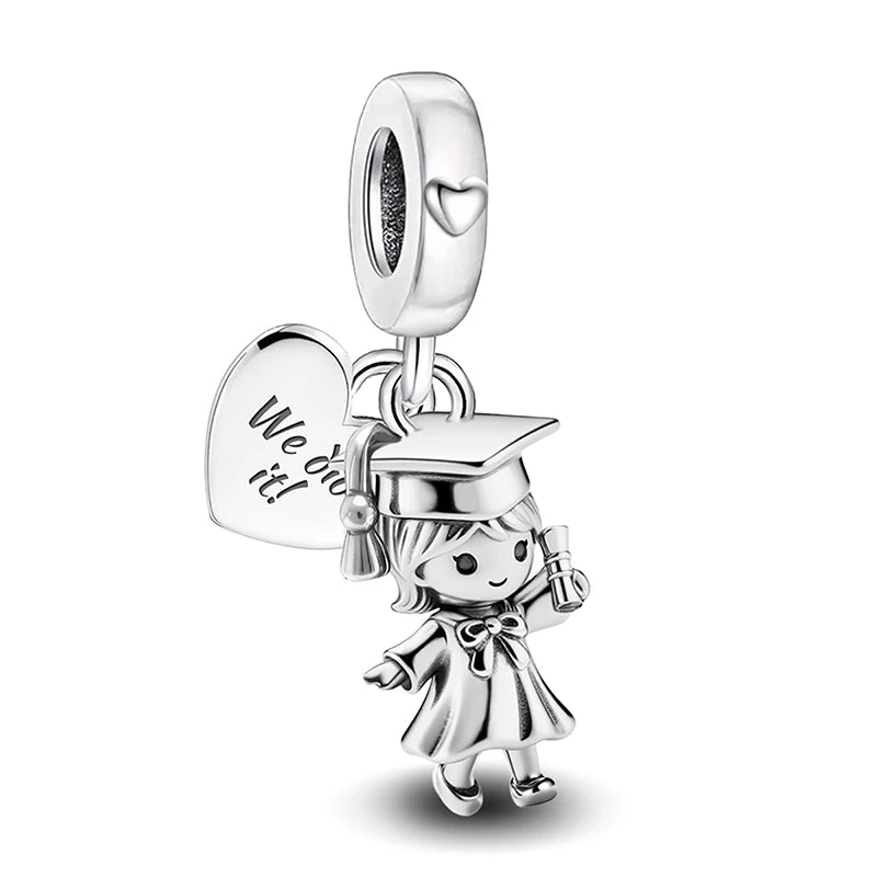 Charms aus 925er-Sterlingsilber für Jungen und Mädchen, Paar-Serie, Vorschlag, Geständnis, Perlen, passend für Original-Pan-Armbänder, edler Schmuck, Geschenk
