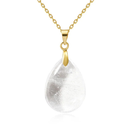 Naturstein Kristall Anhänger Teardrop Mode Halskette für DIY Halskette Ohrringe machen Schmuck Weihnachten Freundschaft Geschenk