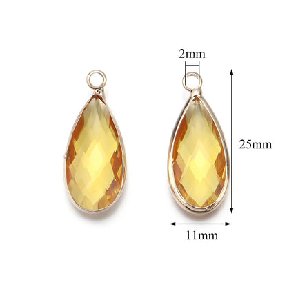 5 teile/los Teardrop Kristall Glas Anhänger Charms für Paare Armband Ohrringe Schmuck Machen Liefert DIY Halskette Ornamente