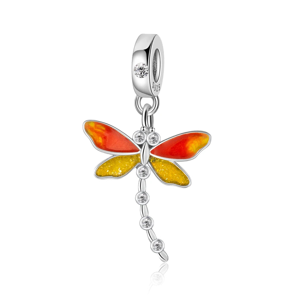 Heißer Verkauf 925er Sterlingsilber Blauwal & Marienkäfer & Engel baumelnder Charm für Armband Boutique Halskette MiNi-Serie Anhänger Geschenk